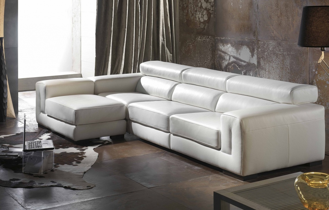 524 SOFA CHAISELONGUE EN PIEL