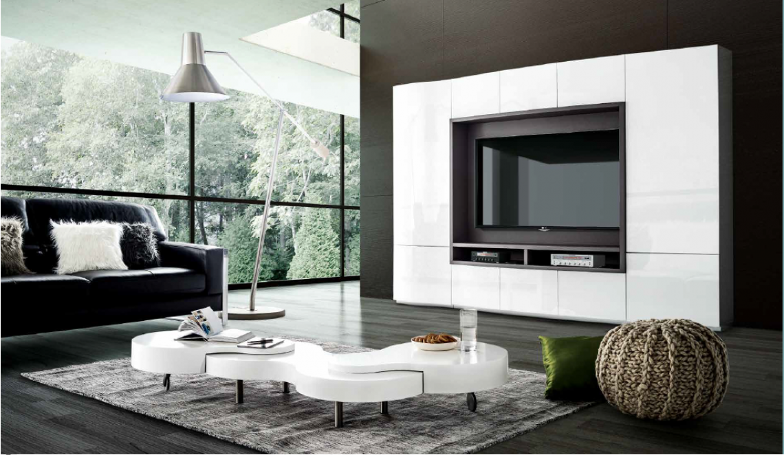 3408 MUEBLE TV BLANCO BRILLO