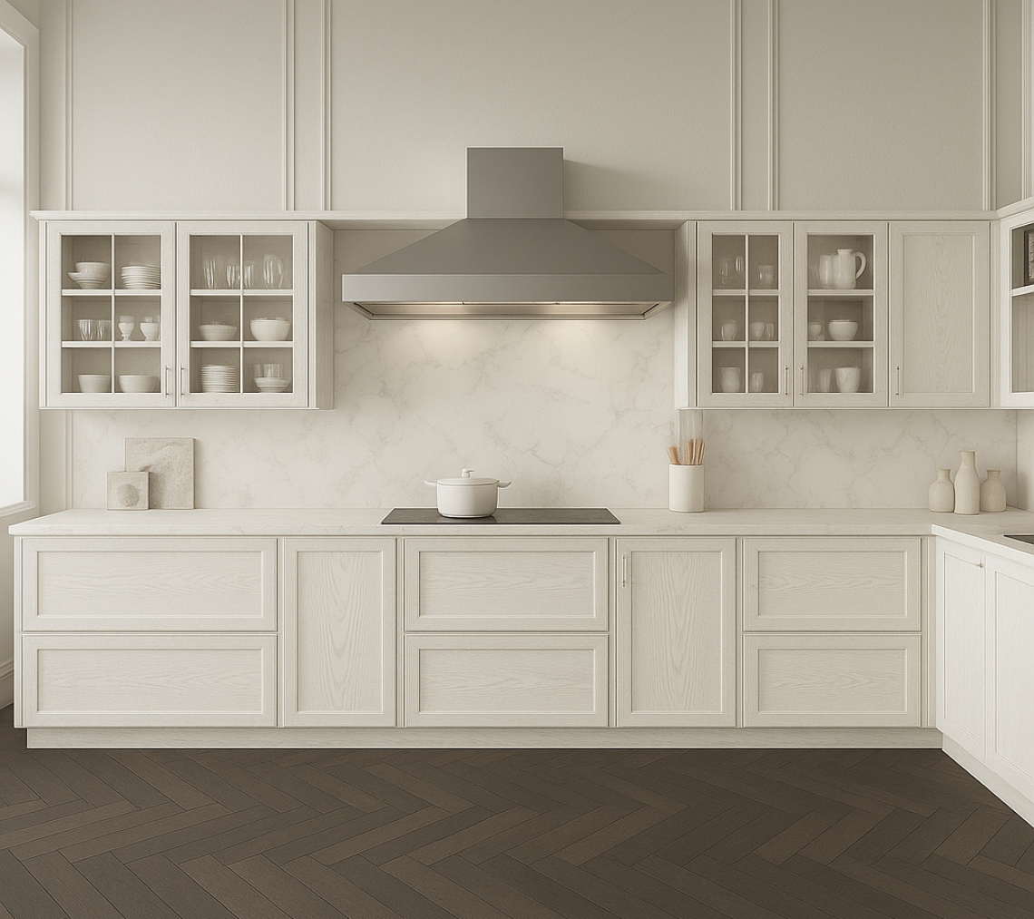 COCINA EN BLANCO CON TEXTURA