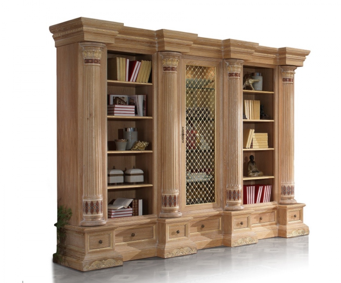BIBLIOTECA EN MADERA NATURAL