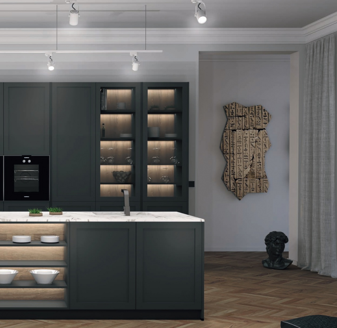 COCINA EN GRIS