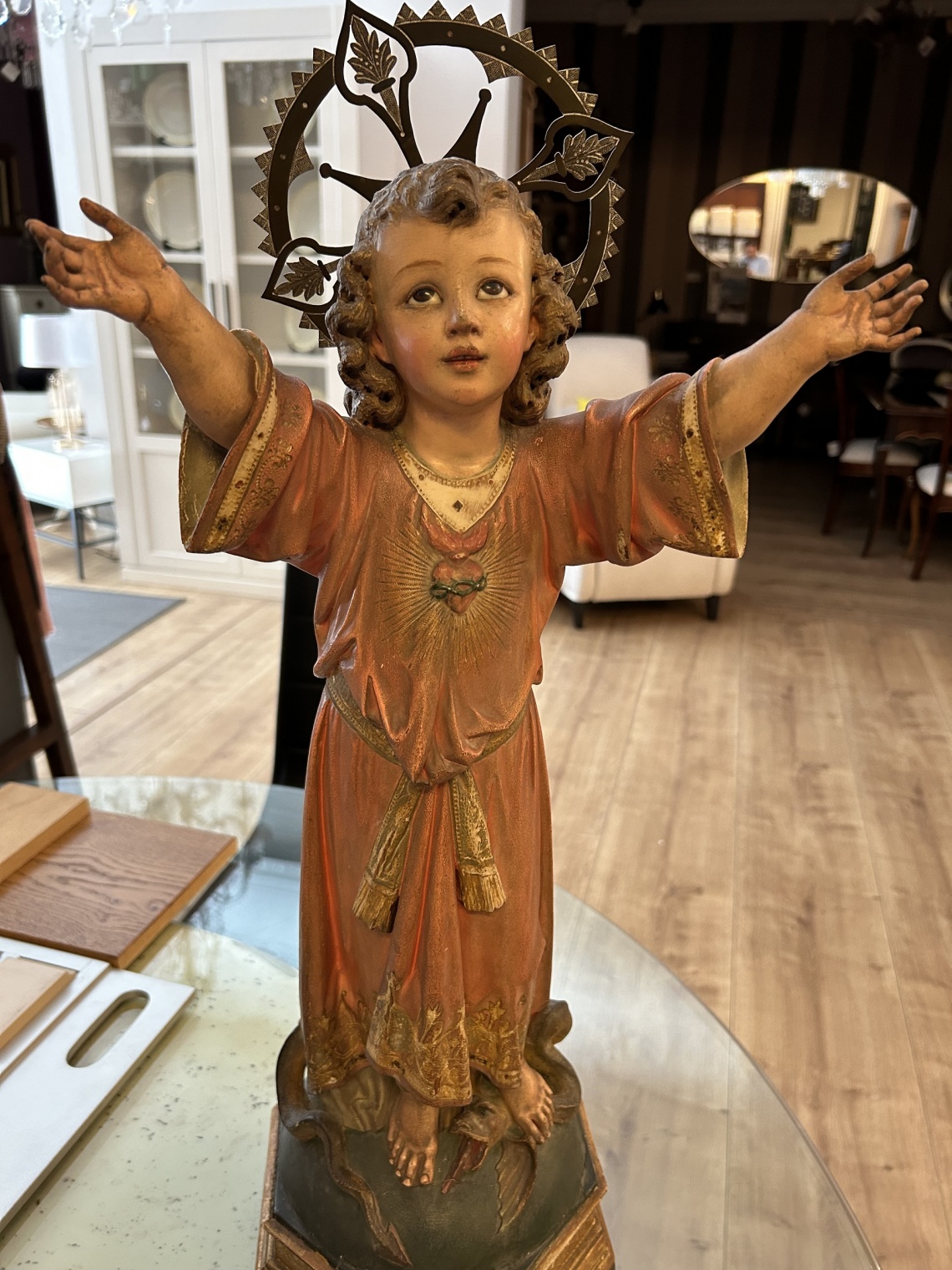 ESCULTURA DE NIÑO JESUS EN MADERA