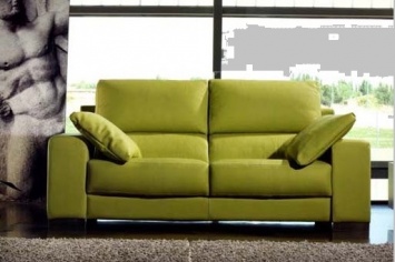 475 SOFA EN PIEL DE VACA COLOR VERDE