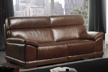 530 SOFA EN CUERO MARRON