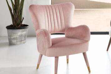 3741 SILLON EN TERCIOPELO ROSA