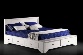 BED WITH DRAWERS INTEGRATED INTO THE BED