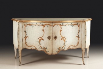 LOUIS XVI-STYLE SIDEBOARD WITH TWO CURVED CENTRAL DOORS