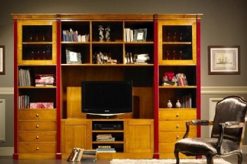 MUEBLE A MEDIDA EN CEREZO Y ROJO