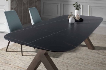 MESA DE COMEDOR CON TAPA PORCELÁNICO