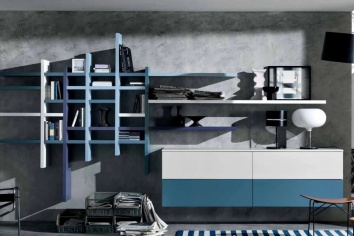 MODULAR EN BLANCO Y AZUL