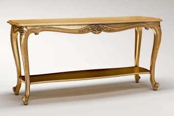 CONSOLA DORADA CON RELIEVE