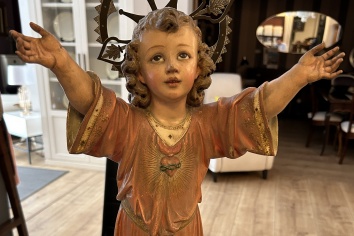 ESCULTURA DE NIÑO JESUS EN MADERA