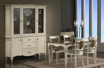 COMEDOR BLANCO CON PÁTINA