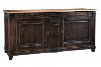 RUSTIC SIDEBOARD WITH THE COVER IN NATURAL WOOD