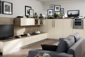 MODULAR PARA SALÓN CON COCINA INTEGRADA