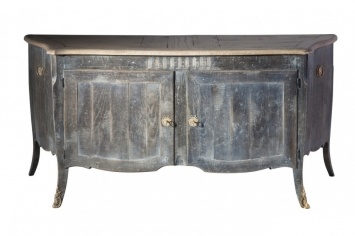 RUSTIC STYLE SIDEBOARD WITH METAL DECORATIONS