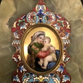PINTURA DE VIRGEN CON NIÑO