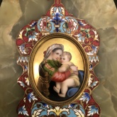 PINTURA DE VIRGEN CON NIÑO