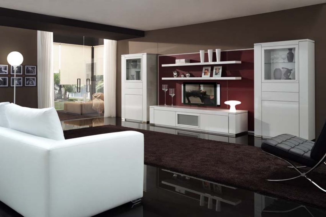 154 MODULAR CONTEMPORANEO BLANCO Y ROJO