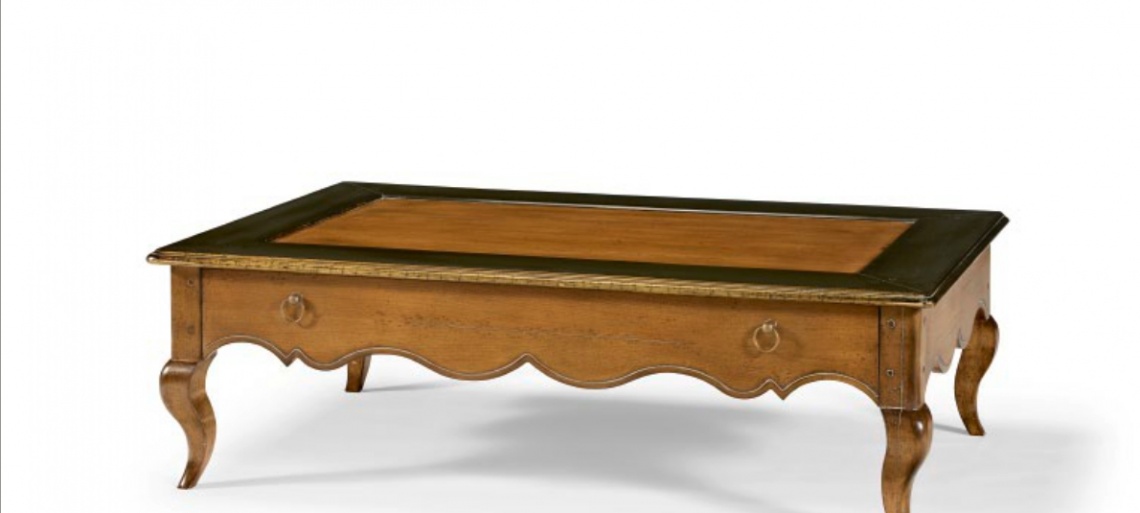 MESA DE CENTRO EN MADERA EN DOS COLORES