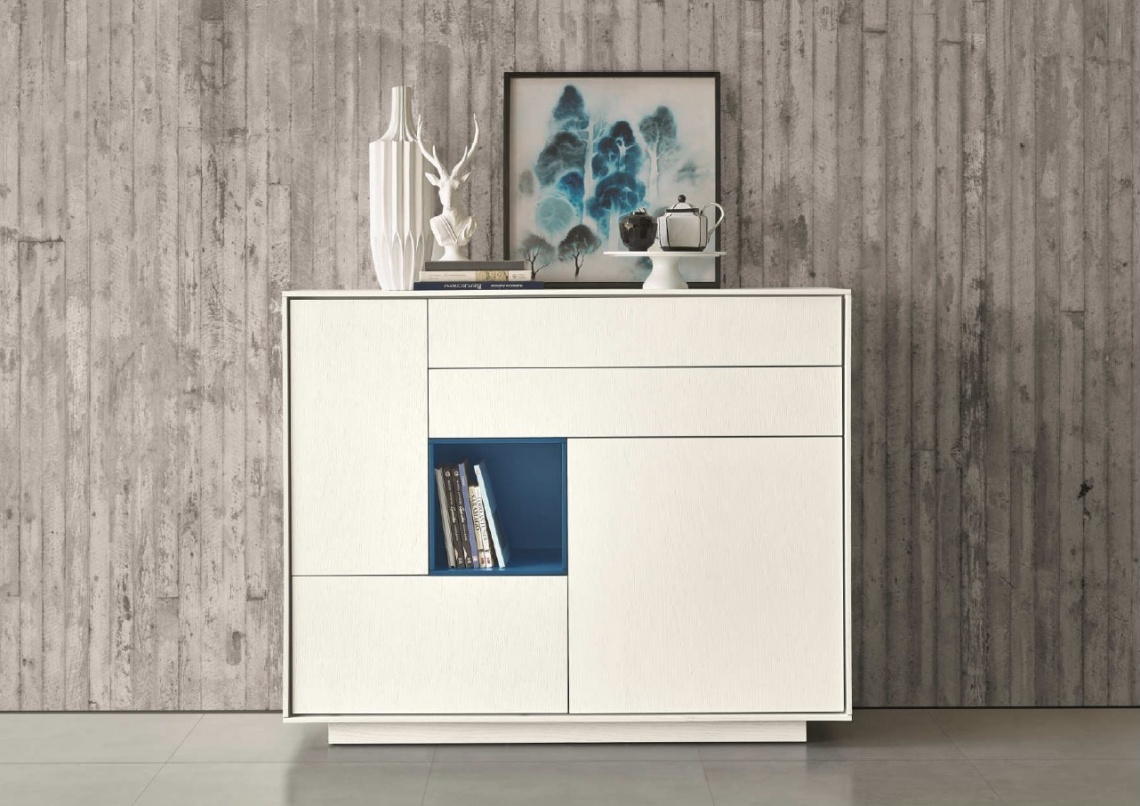 CONTENEDOR EN BLANCO Y AZUL
