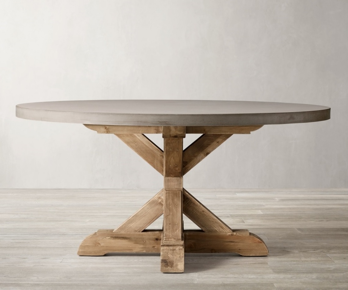 MESA REDONDA TAPA EN GRIS