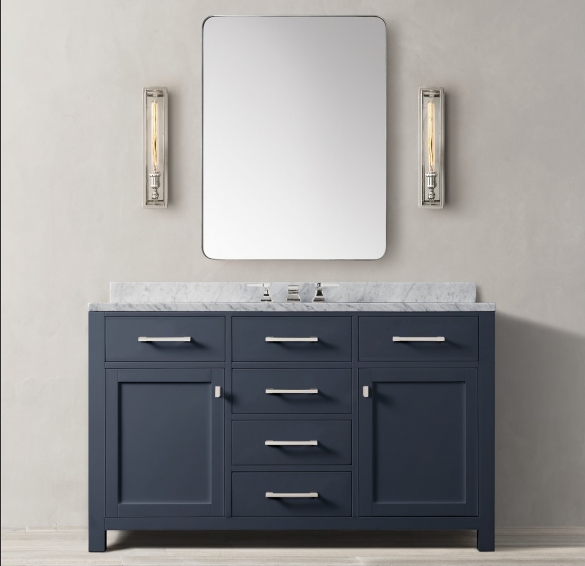 MUEBLE PARA CUARTO DE BAÑO LACADO EN AZUL