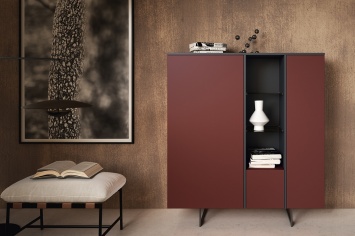 CONTENEDOR EN GRIS Y ROJO